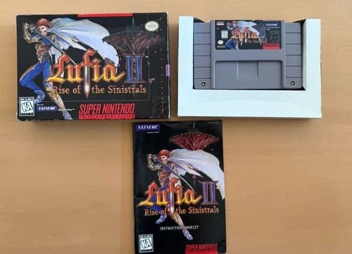 Lufia 2 Rise of the Sinistrals SNES Super Nintendo CIB Tested