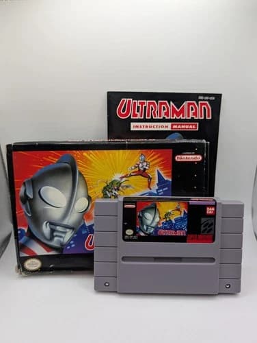 Ultraman Nintendo SNES Game CIB Authentic