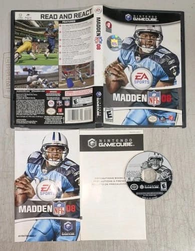 Madden NFL 08 (Nintendo GameCube) 2007 Complete w/ Manual