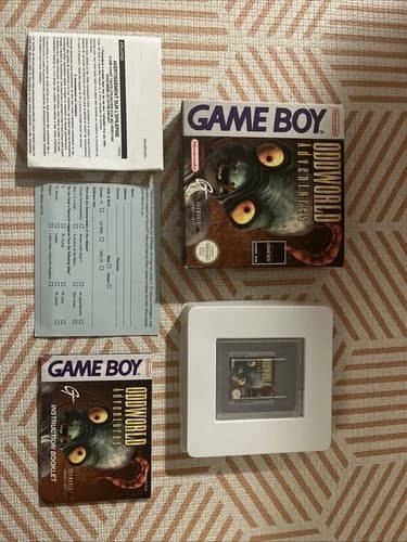 Oddworld Adventures Gameboy Game CIB (Odd World Abe Game Boy Complete)