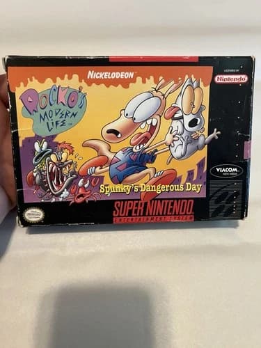 Rocko's Modern Life: Spunky's Dangerous Day SNES CIB Authentic Tested