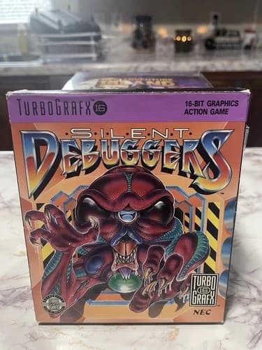 Silent Debuggers (TurboGrafx 16 TG 16) Complete Original Box Very Nice