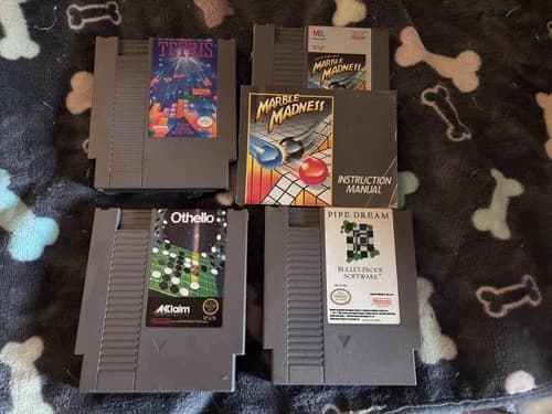 NES Tetris, Othello, Pipe Dream, Marble Madness
