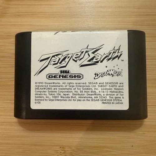 SEGA 💥 Target Earth 💥 Genesis Tested Working Clean Authentic Cart Only 💎
