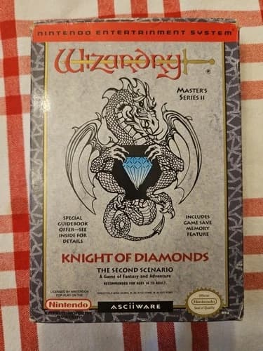 Wizardry Knight Of Diamonds (NES) Complete In Box CIB