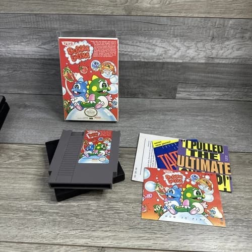 Bubble Bobble (NES, 1988 Taito) Complete CIB With Manual Inserts Box Nintendo