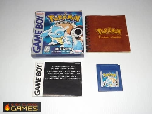 NEW BATTERY! Pokemon Blue - COMPLETE BOX - NINTENDO Gameboy - 422a