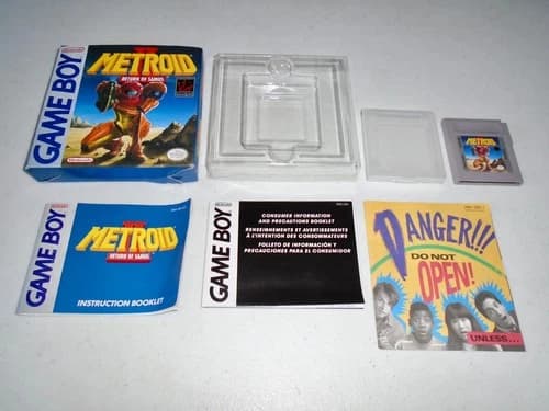 Metroid II (2): Return of Samus (Saves!) ☆☆ Complete CIB Nintendo GameBoy game
