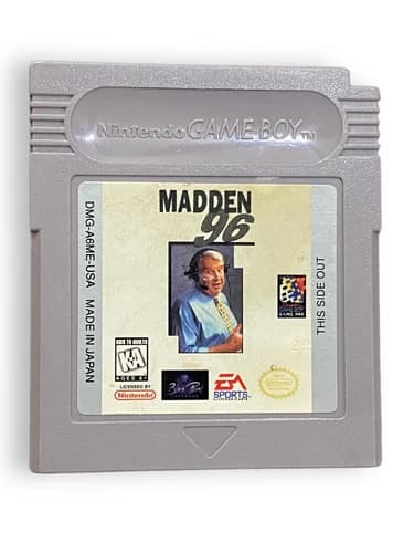 Madden 96 (Nintendo Game Boy, 1995) Sports Authentic Tested & Working Gameboy