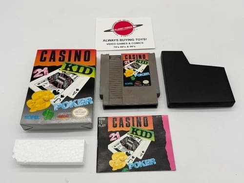 Casino Kid Poker Nintendo NES Complete CIB Video Game Works