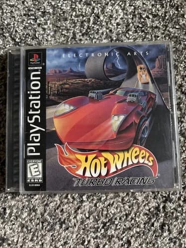 Sony PlayStation 1 PS1 CIB COMPLETE TESTED Hot Wheels: Turbo Racing BL
