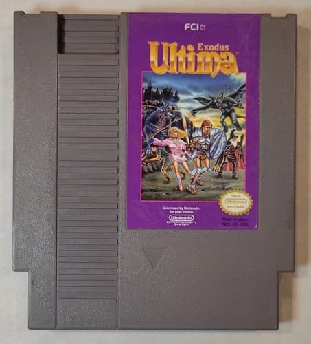 1989 Ultima Exodus Nintendo Entertainment NES Video Game Cartridge Only OEM Cart