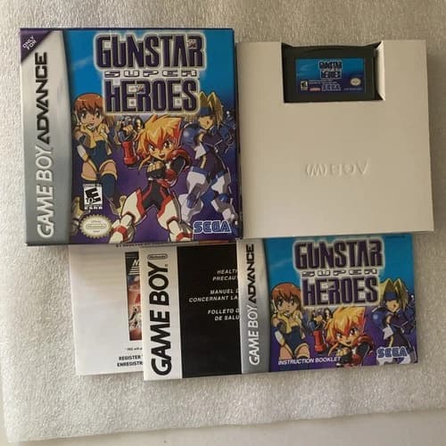 Gunstar Super Heroes (Nintendo Game Boy Advance, 2005) GBA CIB Tested Inserts