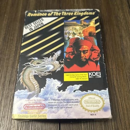 Romance of the Three Kingdoms - Nintendo NES Complete In Box CIB Strategy KOEI