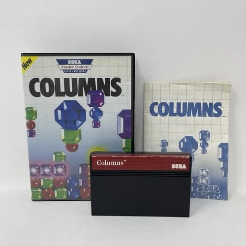 Columns Sega Master System SMS Authentic Complete CIB w/Manual - Tested & Works
