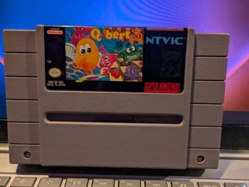 Q - Bert 3 Video Game Cartridge For Super Nintendo VG+