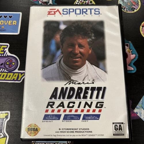Mario Andretti Racing (Sega Genesis, 1994) Clean! Tested!