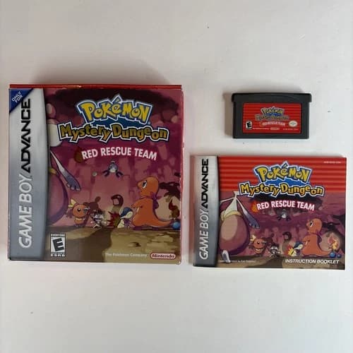 Pokemon Mystery Dungeon: Red Rescue Team In Box Manual Game Boy Advance GBA