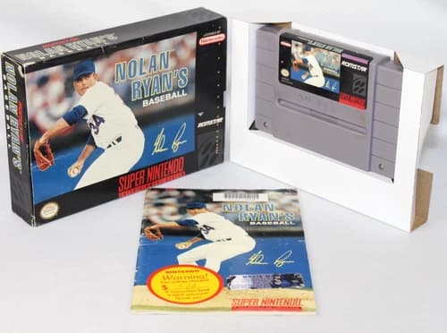Nolan Ryan's Baseball SNES Super Nintendo Complete CIB! Good Condition! Rare!
