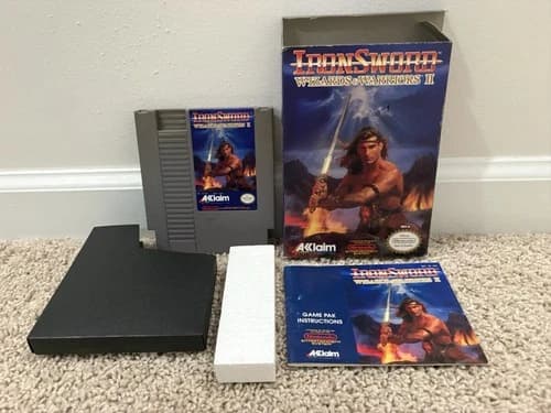 Iron Sword Wizards and Warriors II NES CIB