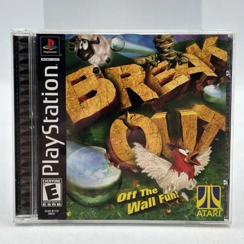 Breakout (Sony PlayStation 1, 2000) Black Label Tested CIB