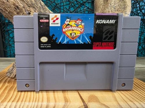 ANIMANIACS Super Nintendo SNES AUTHENTIC Tested Works GAME Cartridge