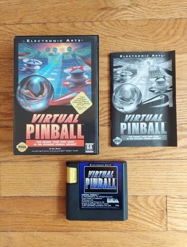 Virtual Pinball (CIB) - Sega Genesis Game Simulation Arcade Works Fast Shipping!