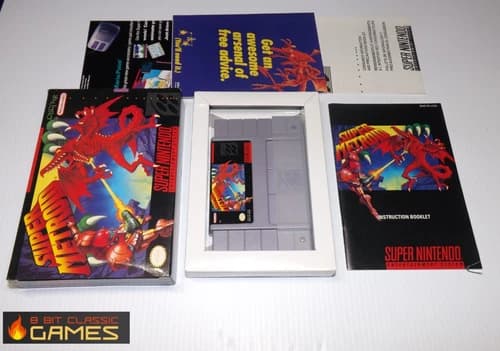Super Metroid COMPLETE BOX - SUPER NINTENDO SNES 48a
