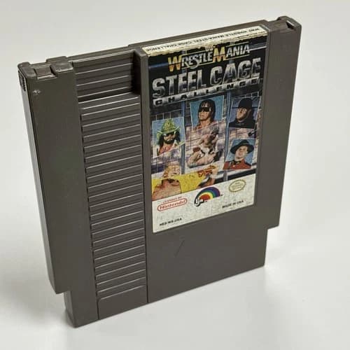 Wrestle Mania Steel Cage Challenge (Nintendo, NES, 1992) cleaned - tested.