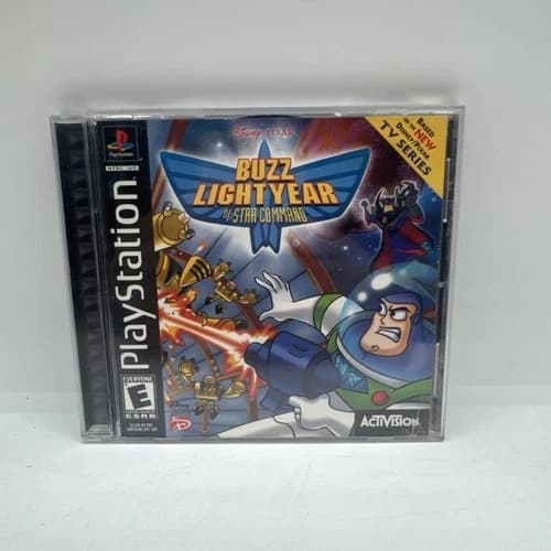 Buzz Lightyear of Star Command PlayStation 1 Video Game Complete CIB PS1 Black