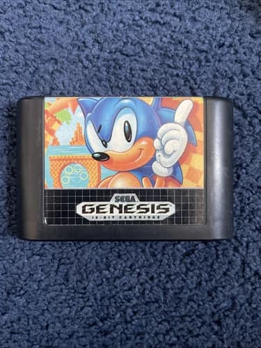 Sonic The Hedgehog (Retail Version) (Sega Genesis) Game Only