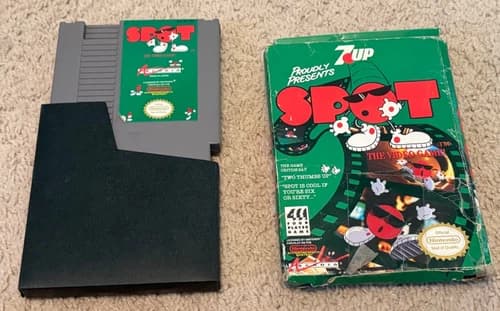 7Up Spot The Video Game Nintendo NES 1990 Cartridge Original Box COMPLETE RARE!!