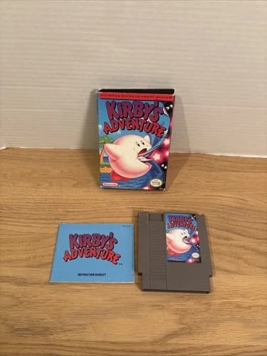 Nintendo NES Kirby's Adventure CIB: Box,Cart,Manual, Tested & Works