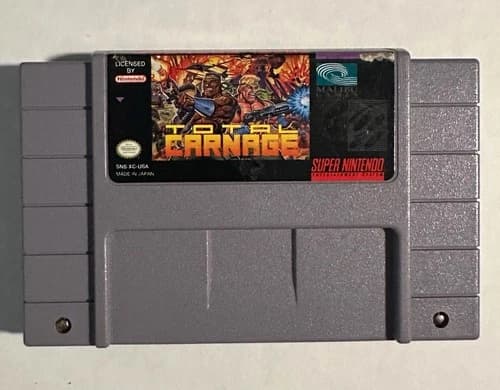 Total Carnage Nintendo SNES Tested & Working *Cartridge Only*