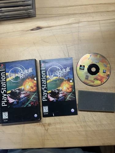 Assault Rigs (Sony PlayStation 1, 1996) Complete In Box Long Box Ps1