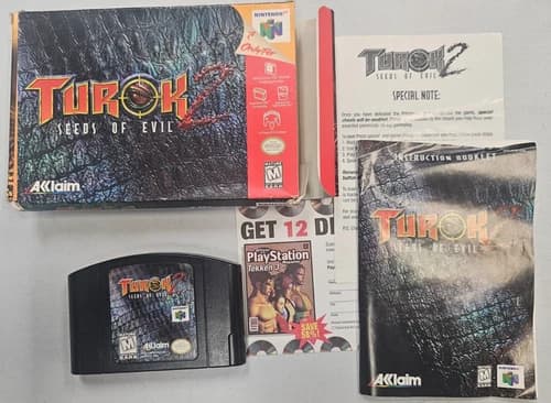 Turok 2 Seeds Of Evil Nintendo 64 Complete N64
