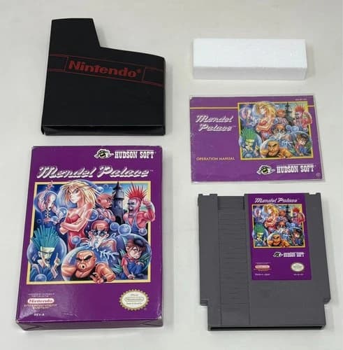 NES Nintendo - Mendel Palace - CIB Complete in Box - Tested (Hudson Soft, 1990)
