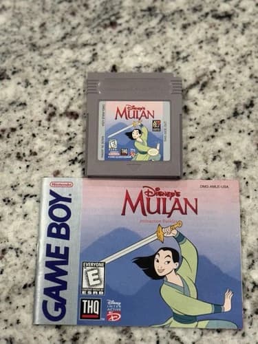 Disney Mulan Game Boy Cartridge 1998 Authentic and Tested