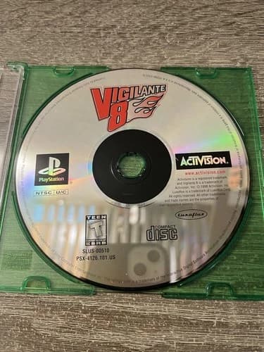 Vigilante 8 (Sony PlayStation PS1, 1998) LOOSE Disc Only - Tested & Working