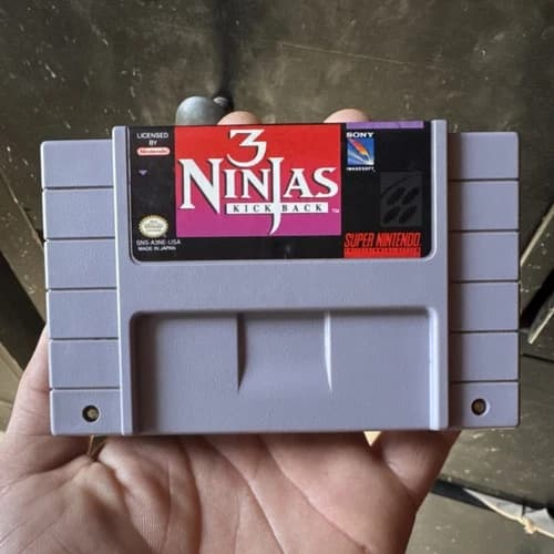 Sony Imagesoft 3 Ninjas Kick Back Super Nintendo SNES Game Cartridge NTSC-U/C