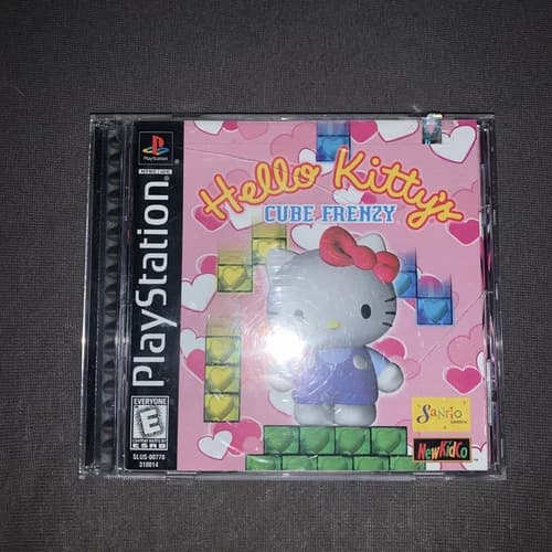 Hello Kitty's Cube Frenzy Sony PS1 1999 Complete Tested CIB w reg card READ