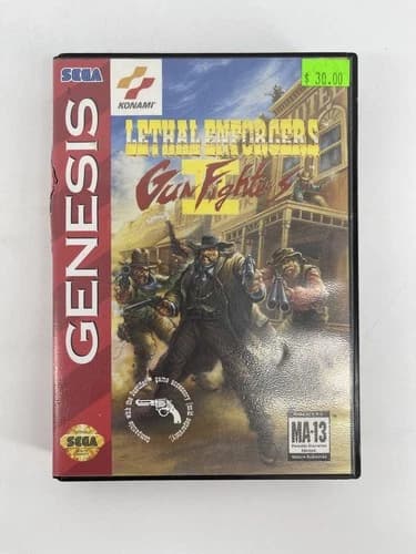 Lethal Enforcers II: Gun Fighters (Sega Genesis, 1994) Complete | Tested