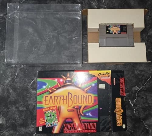 Earthbound SNES Complete In Box, Cartridge And Box Only