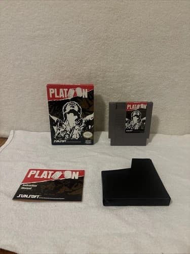 Platoon (Nintendo Entertainment System NES) Authentic CIB FREE SHIP
