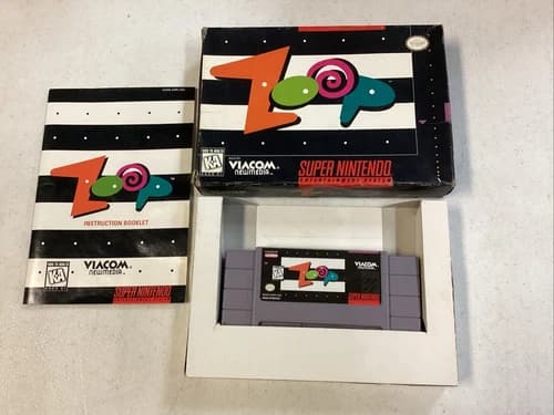 Zoop (Super Nintendo, 1995) SNES CIB MANUAL TESTED