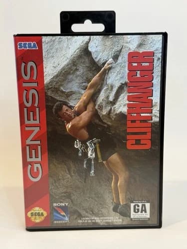 Cliffhanger (Sega Genesis, 1993) CIB Complete Tested w Manual