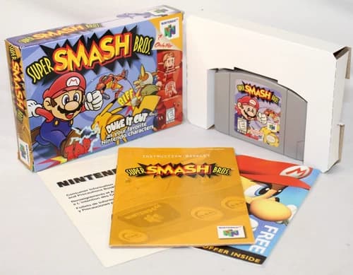 Super Smash Bros. N64 Nintendo 64 Complete CIB Authentic! Good Condition! RARE!