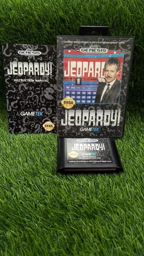 Jeopardy (Sega Genesis) Complete CIB With Manual Tested Working