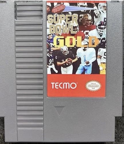 Tecmo Super Bowl GOLD Rare NFL Legends Nintendo NES Game BEST TSB game Ever