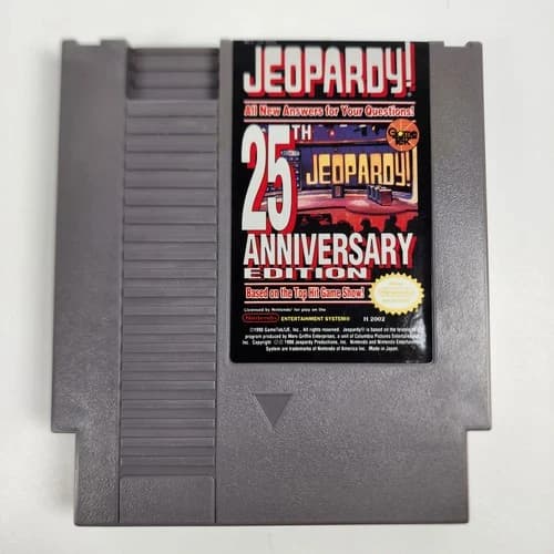 Jeopardy! 25th Anniversary Edition (Nintendo NES, 1990) Cartridge Only